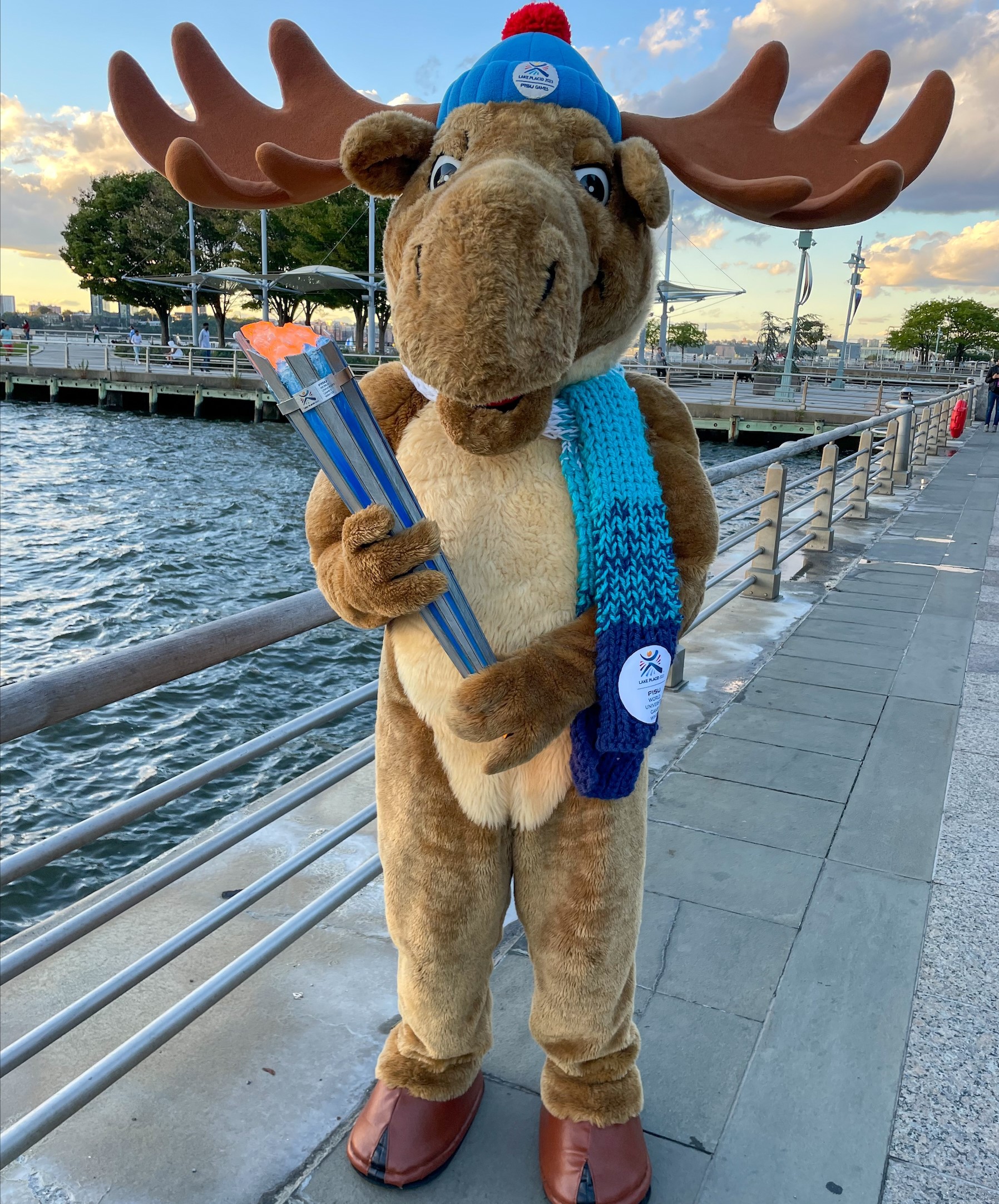Lake Placid 2023 FISU World University Games torch relay celebration
