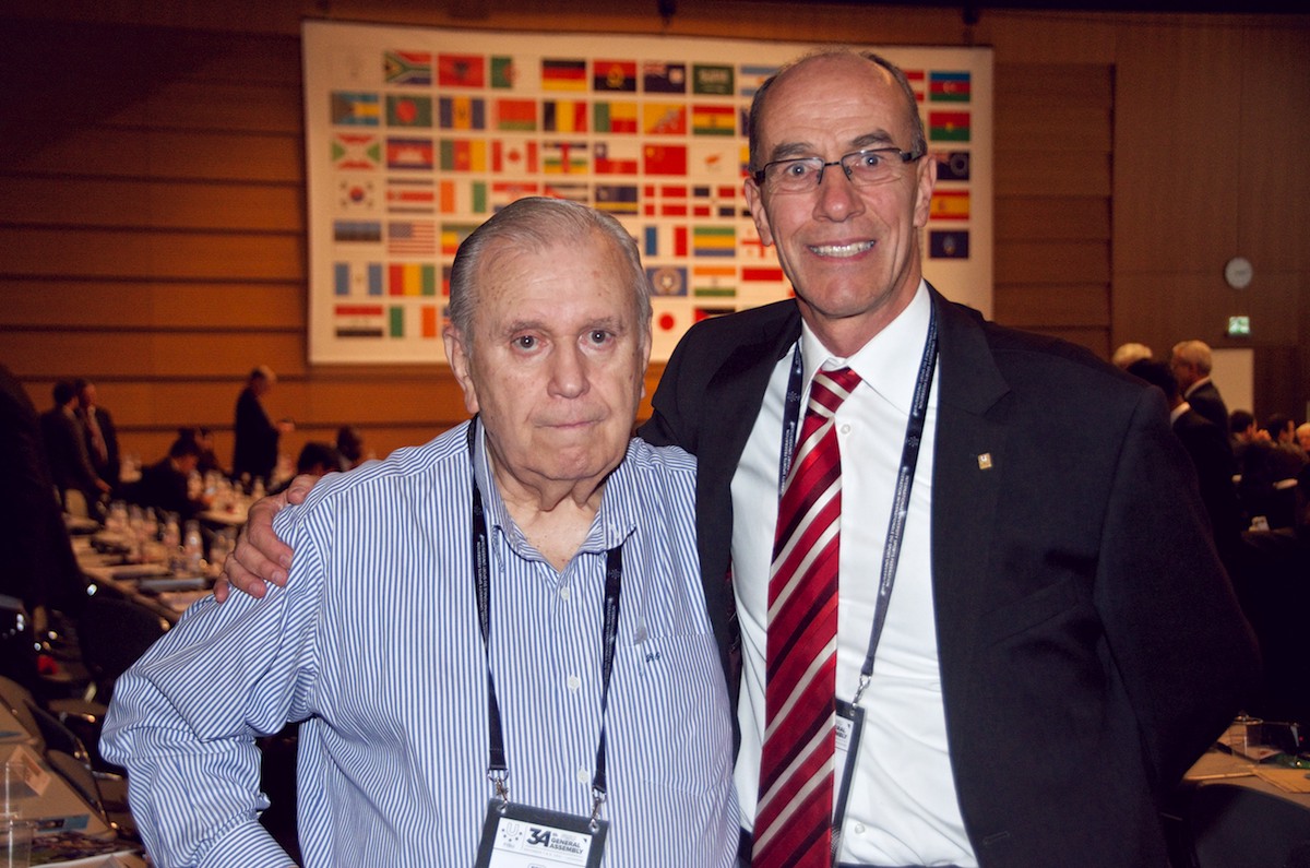 Roberto Outerino Sr with Leonz Eder
