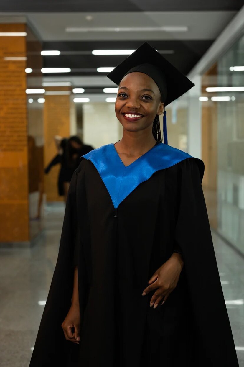 Shoni Masutha after graduating at RIOU with her Master's in Sport Administration